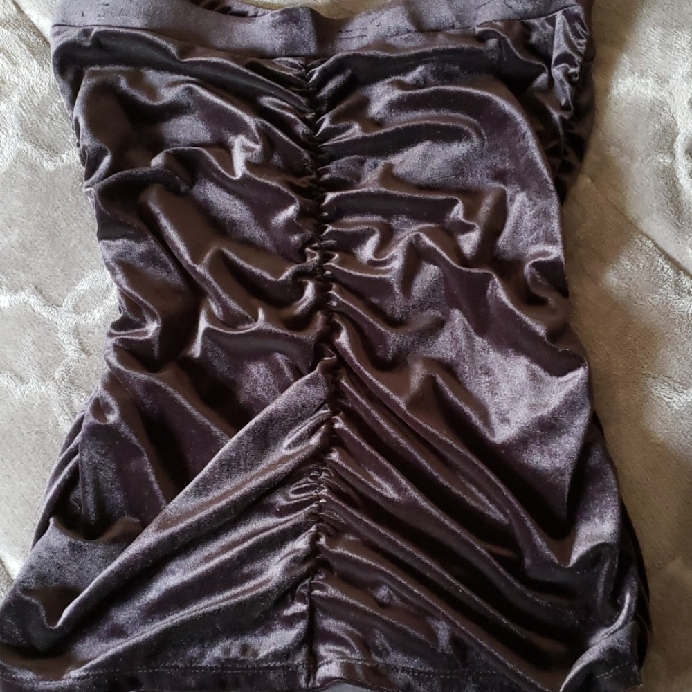 Torrid Velvet Ruched Tube Top - Picture 6 of 6